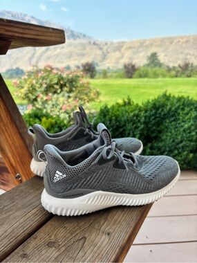 adidas Men’s Grey Mesh Athletic Sneakers